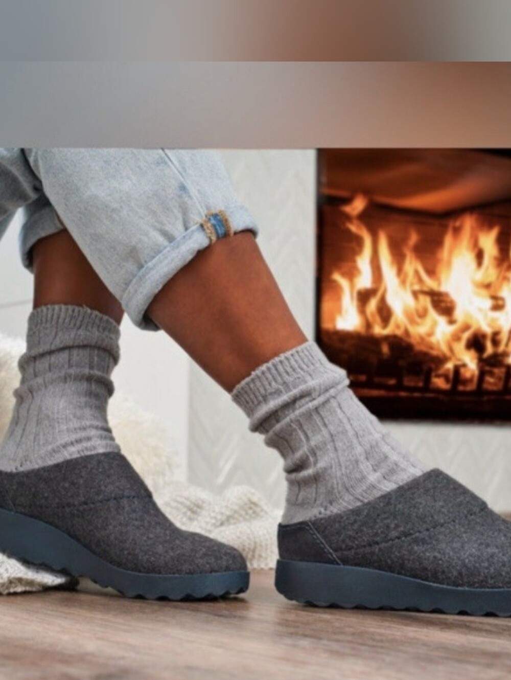 Dansko Lucie Grey Wool-Blend Slipper Clogs Sz38 7.5-8